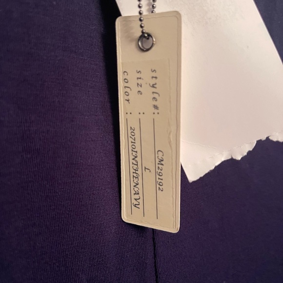 NWT womens navy blue tunic length tank top size large - Picture 6 of 12